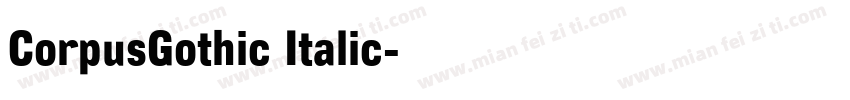CorpusGothic Italic字体转换